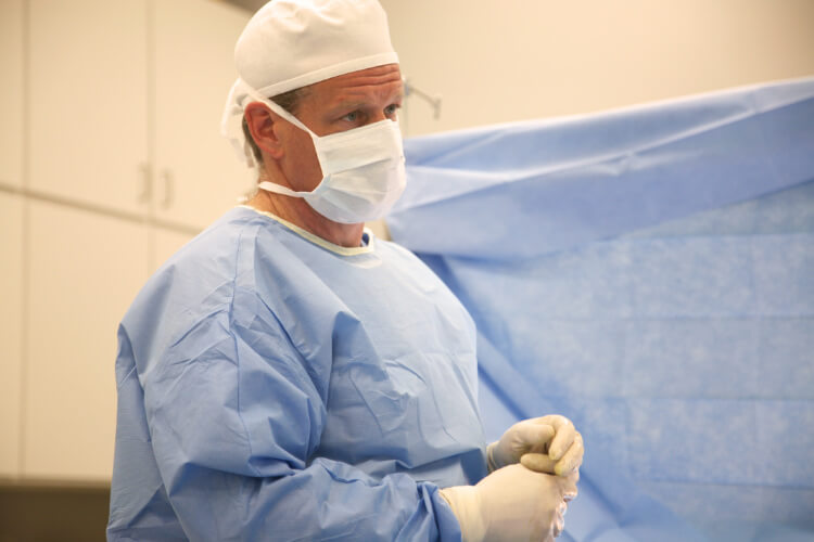Dr. Concannon in surgery